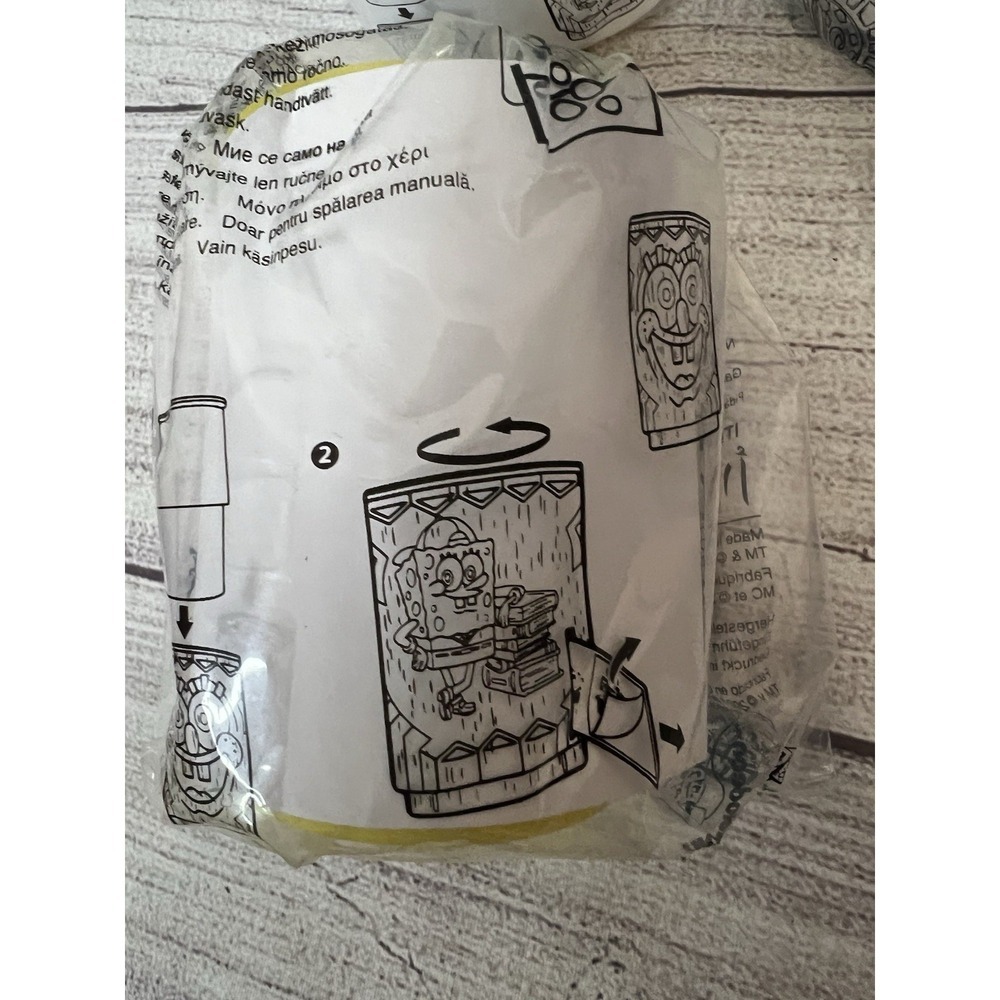 NWT Burger King SpongeBob  And Gary Cups with Stickers  Unopened - Picture 3 of 4